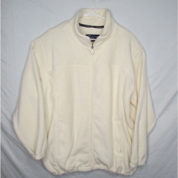Catalina Woman 4 Season Fleece Full Zip Jacket Drawstring Waist Size 1X 16w/18w - Picture 1 of 10